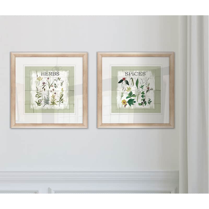 Shiplap Herbs -2 Piece Set - 16 x 16
