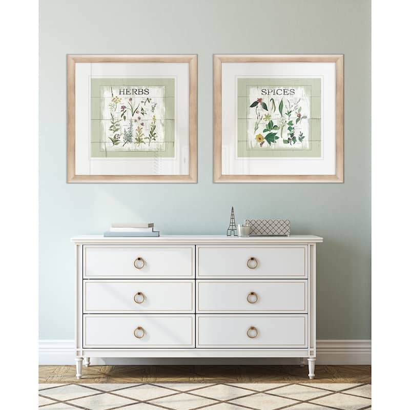 Shiplap Herbs -2 Piece Set - 16 x 16