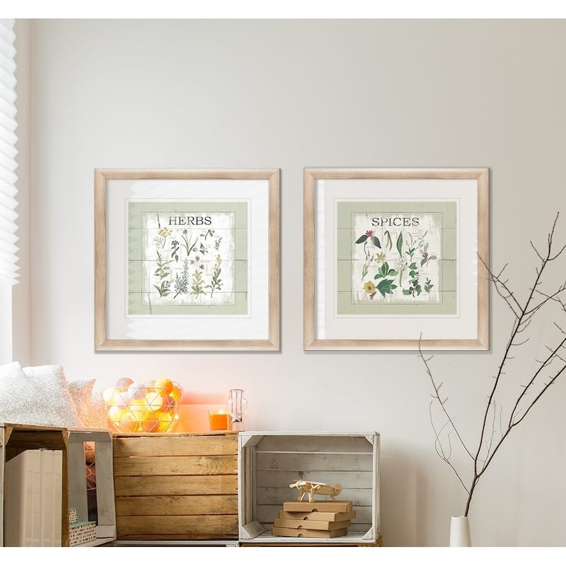 Shiplap Herbs -2 Piece Set - 16 x 16