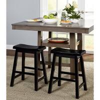 Simple Living Belfast 24-inch Saddle Stool (Set of 2)