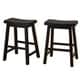 Thumbnail 5, Simple Living Belfast 24-inch Saddle Stool (Set of 2). Changes active main hero.