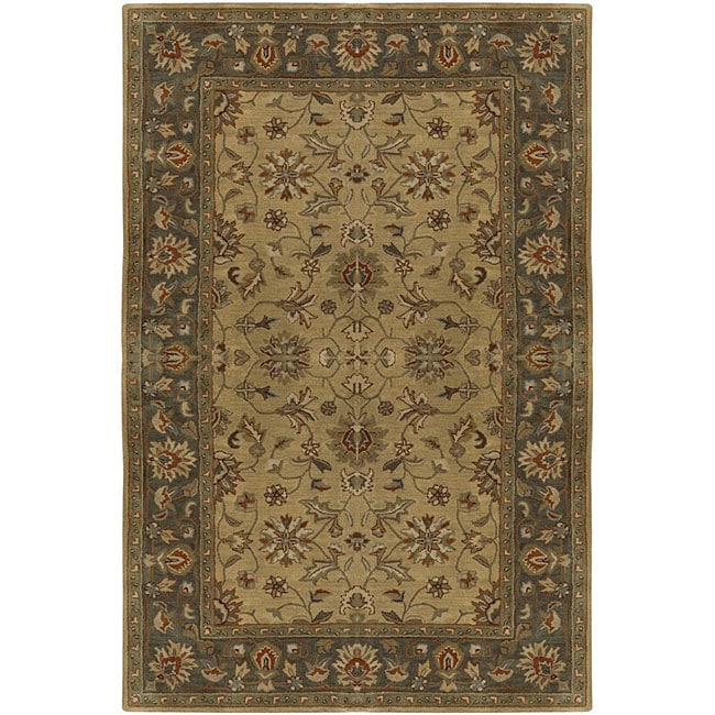 Hand tufted Camelot Green Wool Rug (8 X 11)