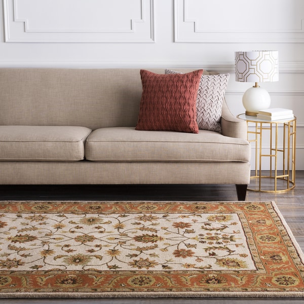 Hand-tufted Camelot Beige Wool Area Rug (6' x 9')