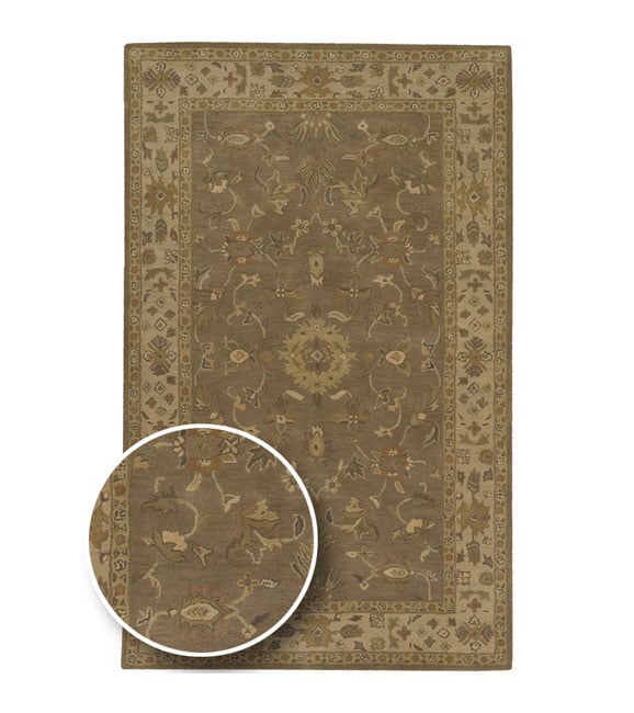 Hand tufted Camelot Collection Wool Runner (26 X 8) With Free Rug Pad