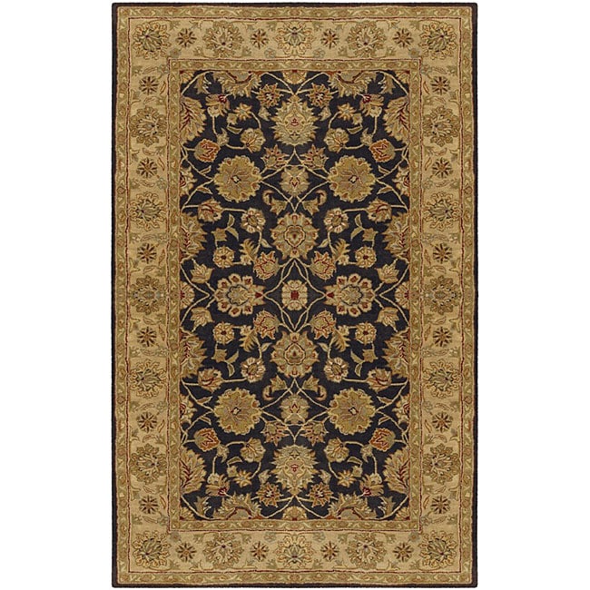 Hand tufted Camelot Black Wool Rug (4 X 6)