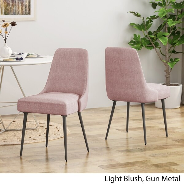 metal and fabric dining chair