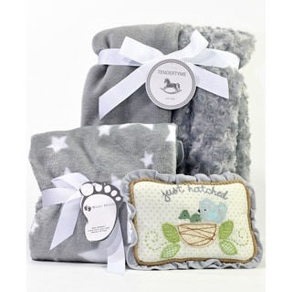 Gray Baby Blanket Gift Set