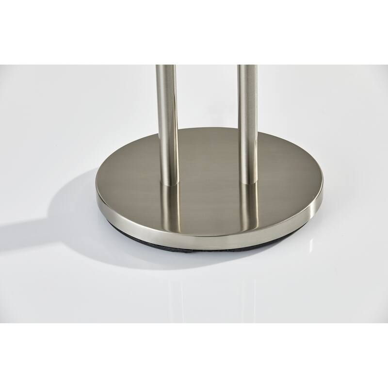 Strick & Bolton Lissie Brushed Steel Double Socket Floor Lamp