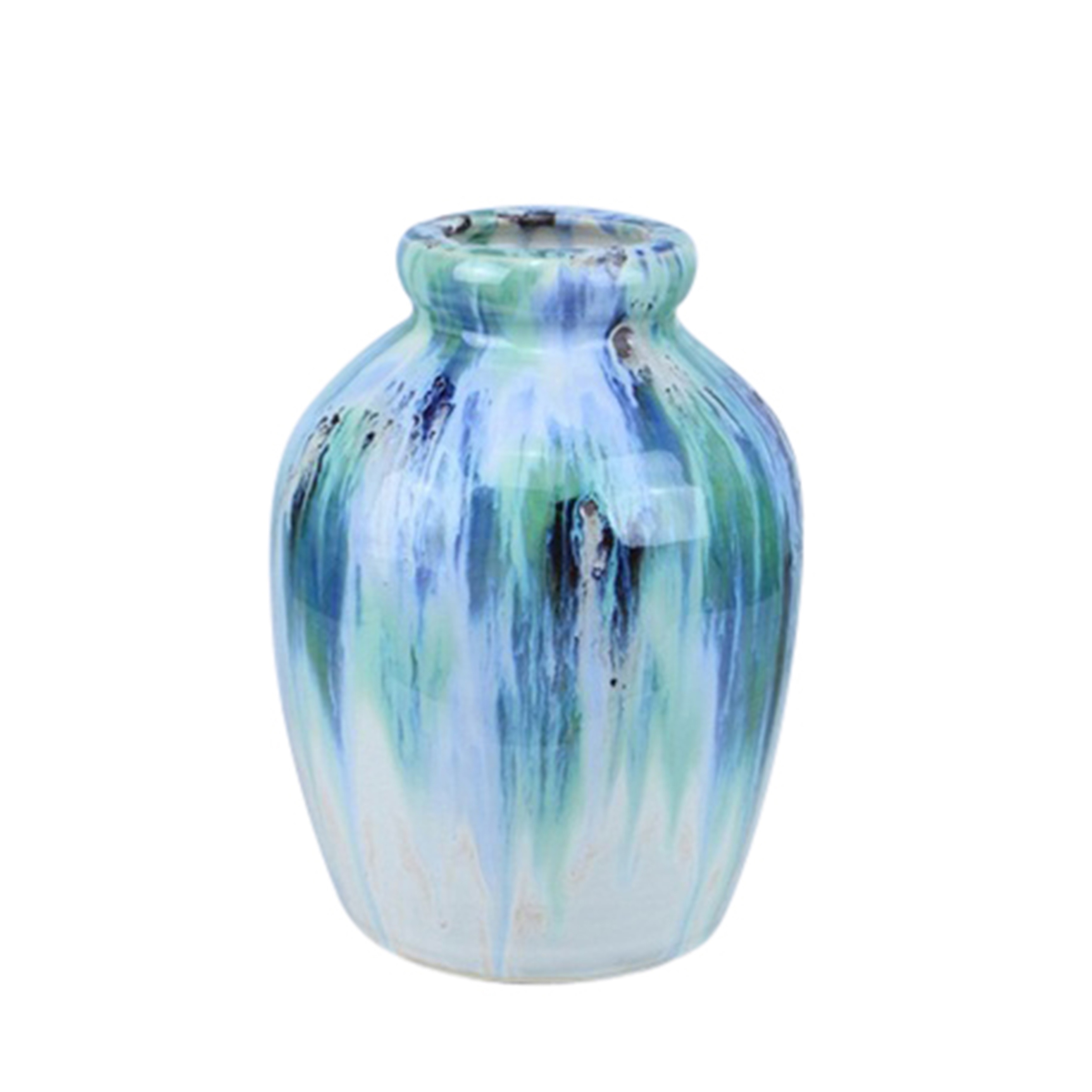 shop urn shape ceramic vase with aesthetic texture small multicolor overstock 26478558 urn shape ceramic vase with aesthetic texture small multicolor