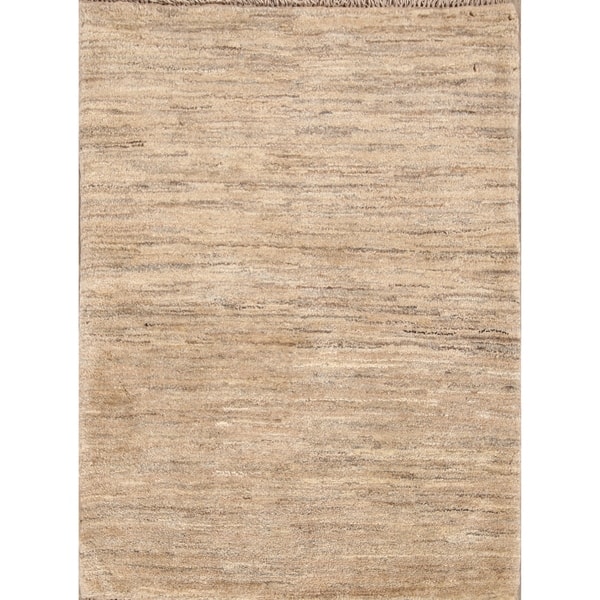 slide 2 of 14, Qashqai Gabbeh Shiraz Hand Knotted Wool Persian Modern Area Rug - 3'10" x 2'10"