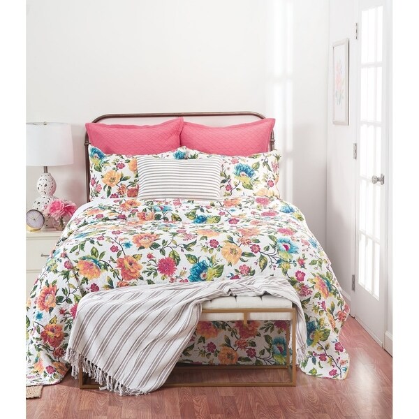 Summer Floral Cotton Quilt Set