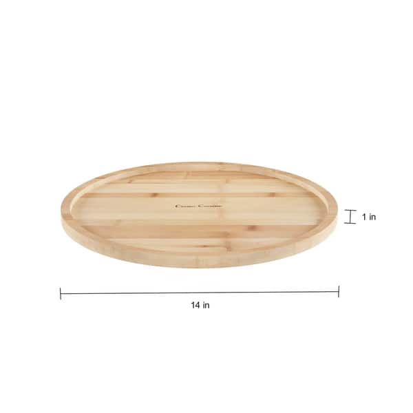 Shop Lazy Susan All Natural Bamboo Round Tier Turntable Kitchen