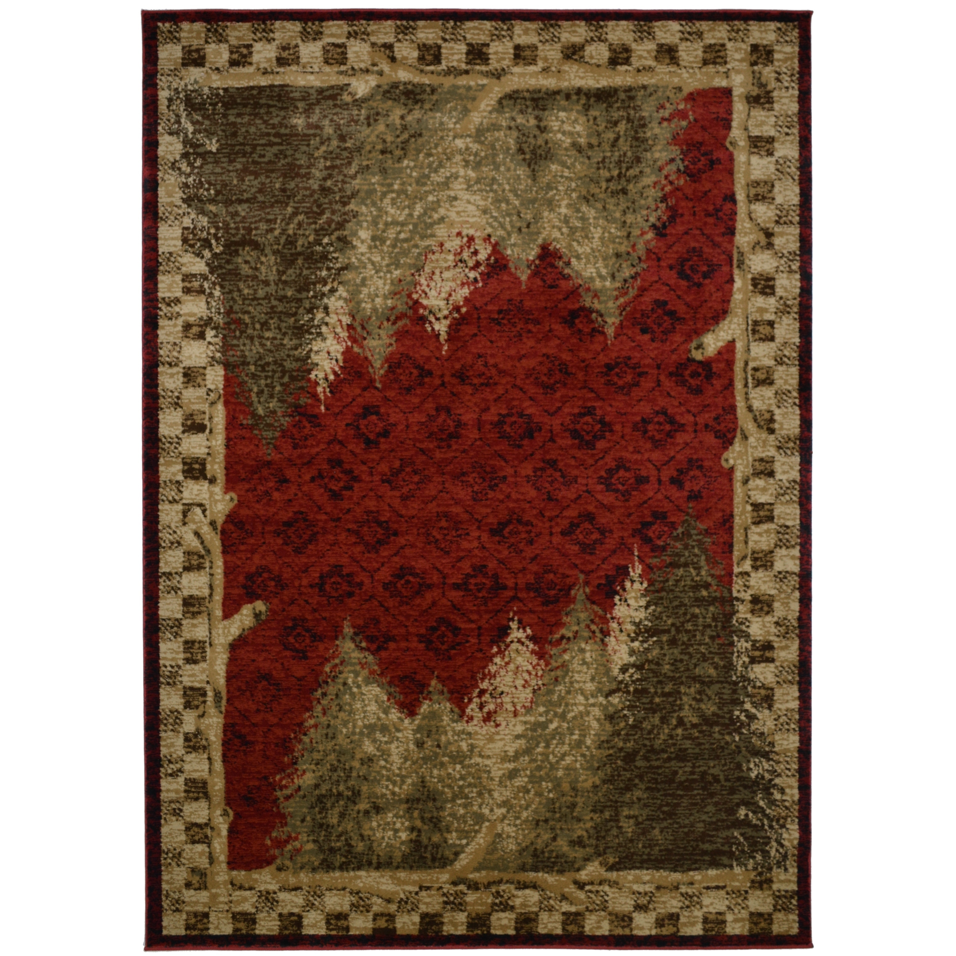 American Destination Forest Woods Lodge Cabin Area Rug Ebay Forest Woods Lodge Cabin Area Rug