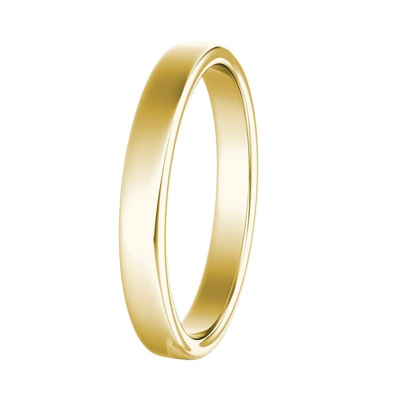 Auriya Classic 18k Gold Wedding Band Plain High Polish