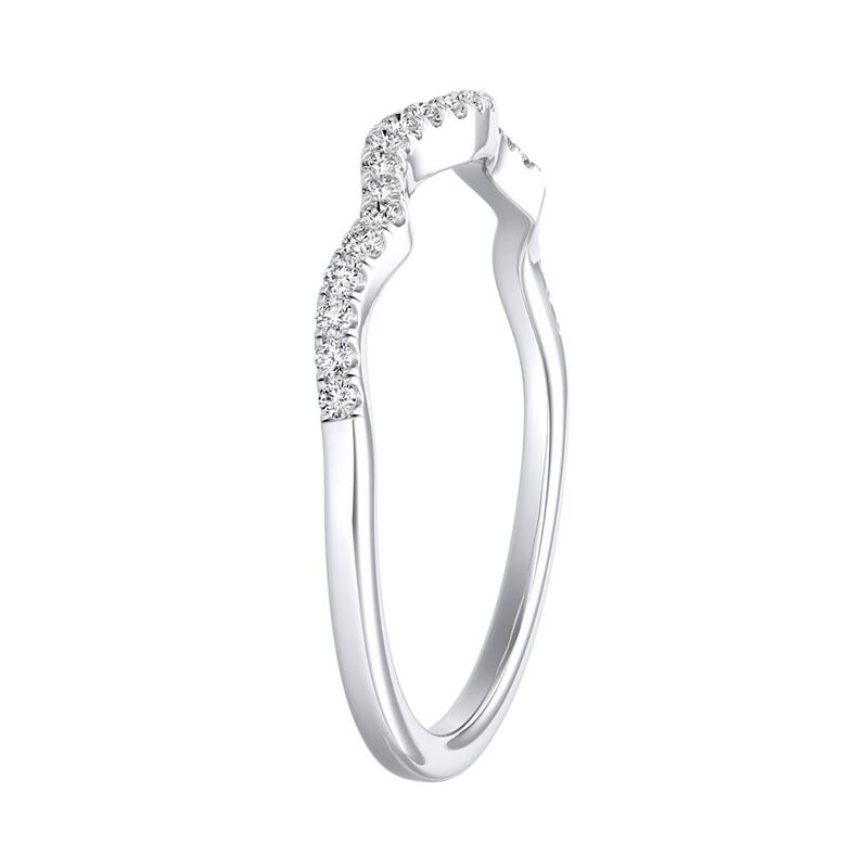 Auriya 1/10ctw Curved Diamond Wedding Band Platinum
