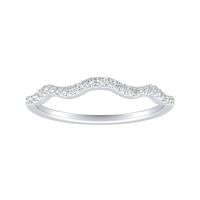 Auriya 1/10ctw Curved Diamond Wedding Band 14k Gold