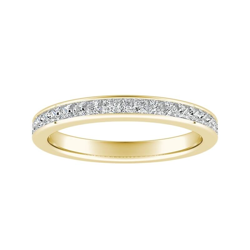 Auriya 5/8ctw Princess-Cut Diamond Wedding Band 14k Gold