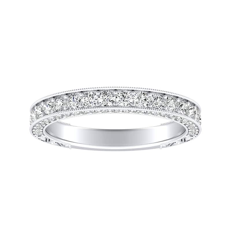 Auriya Vintage Inspired 1/2ctw Diamond Wedding Band Platinum