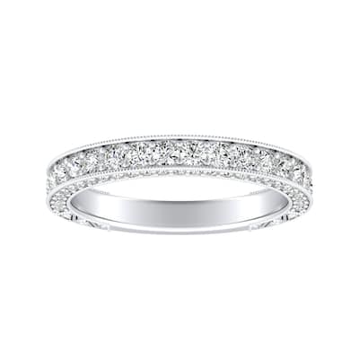 Auriya Vintage Inspired 1/2ctw Diamond Wedding Band Platinum