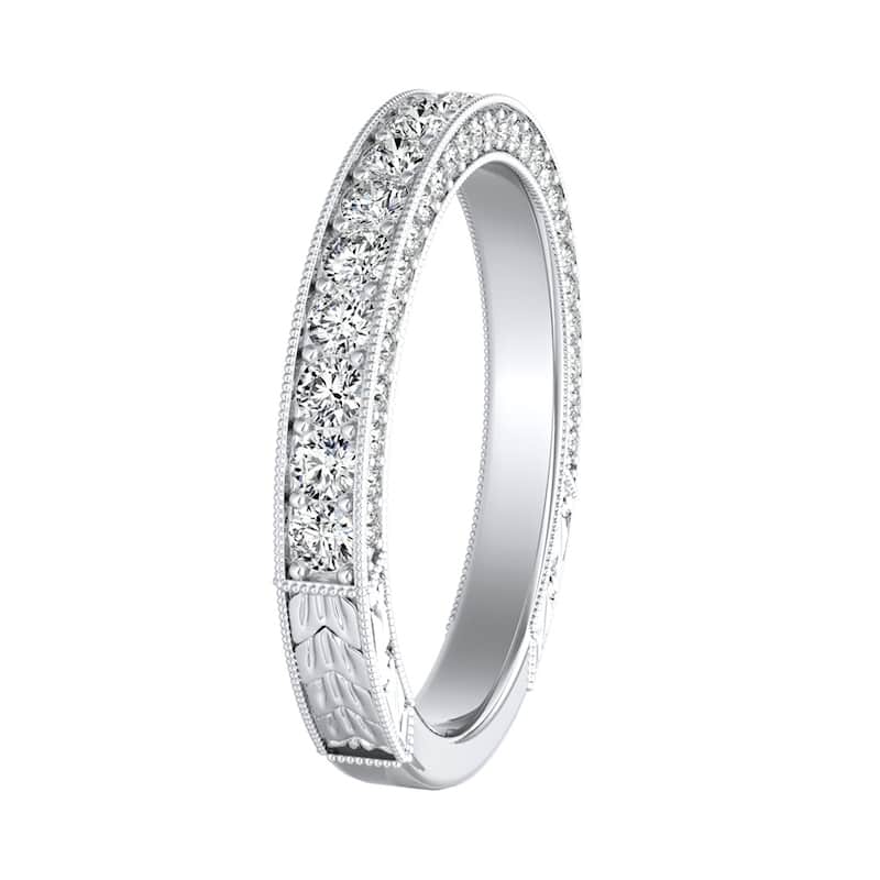 Auriya Vintage Inspired 1/2ctw Diamond Wedding Band Platinum