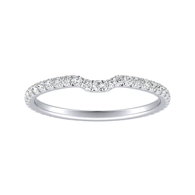Auriya Platinum 1/4ctw Stackable Diamond Wedding Band