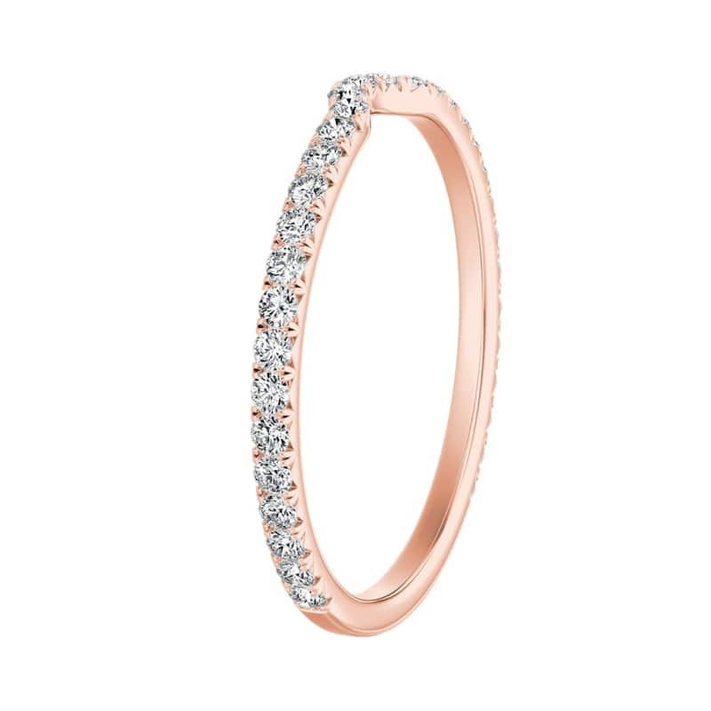 Auriya 14k Gold 1/4ctw Stackable Diamond Wedding Band