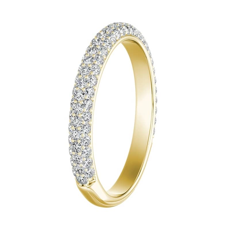 Auriya 18k Gold 1/2ctw Diamond Wedding Band