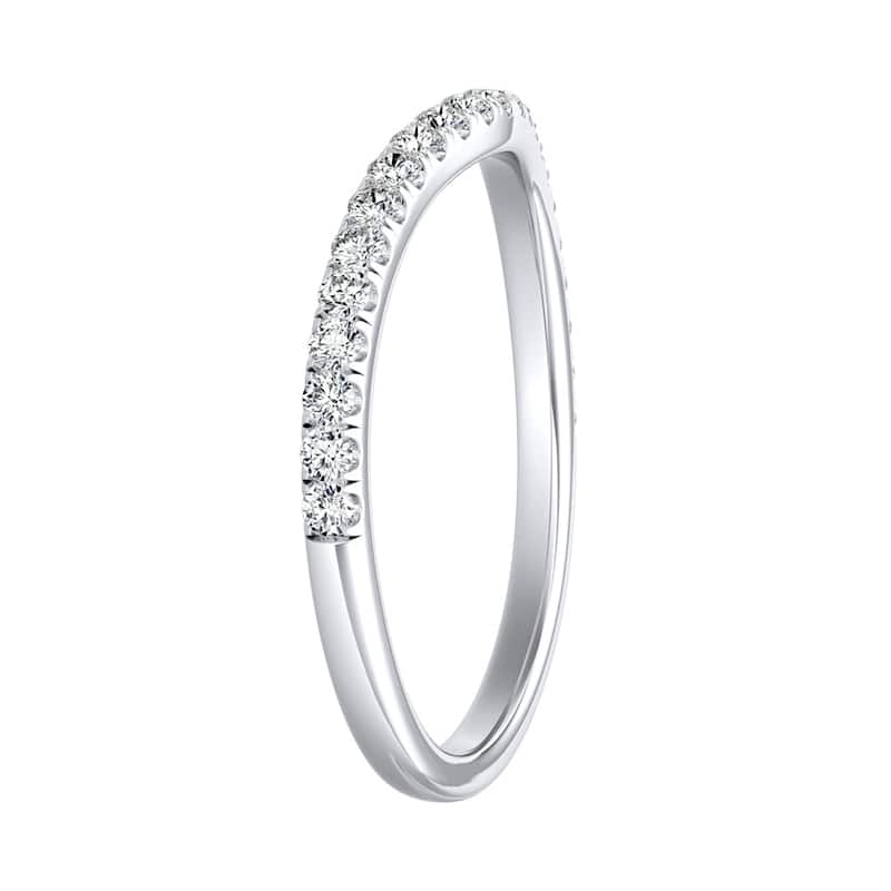 Auriya 1/5ctw Curved Diamond Wedding Band Platinum