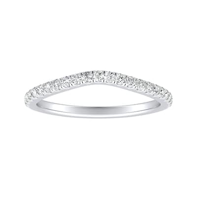 Auriya 1/5ctw Curved Diamond Wedding Band 18k Gold