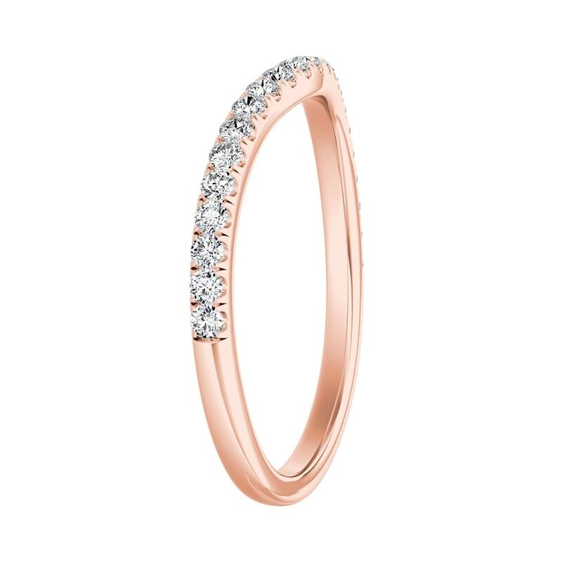 Auriya 1/5ctw Curved Diamond Wedding Band 14k Gold