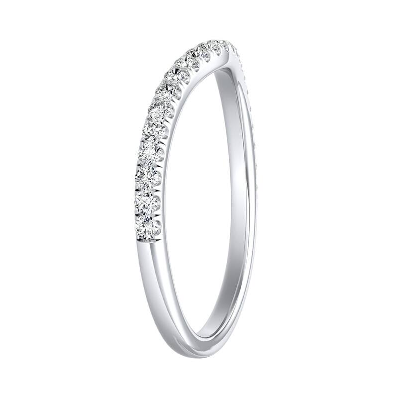 Auriya 1/5ctw Curved Diamond Wedding Band 14k Gold