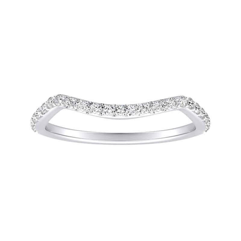 Auriya 1/5ctw Contoured Diamond Wedding Band Platinum