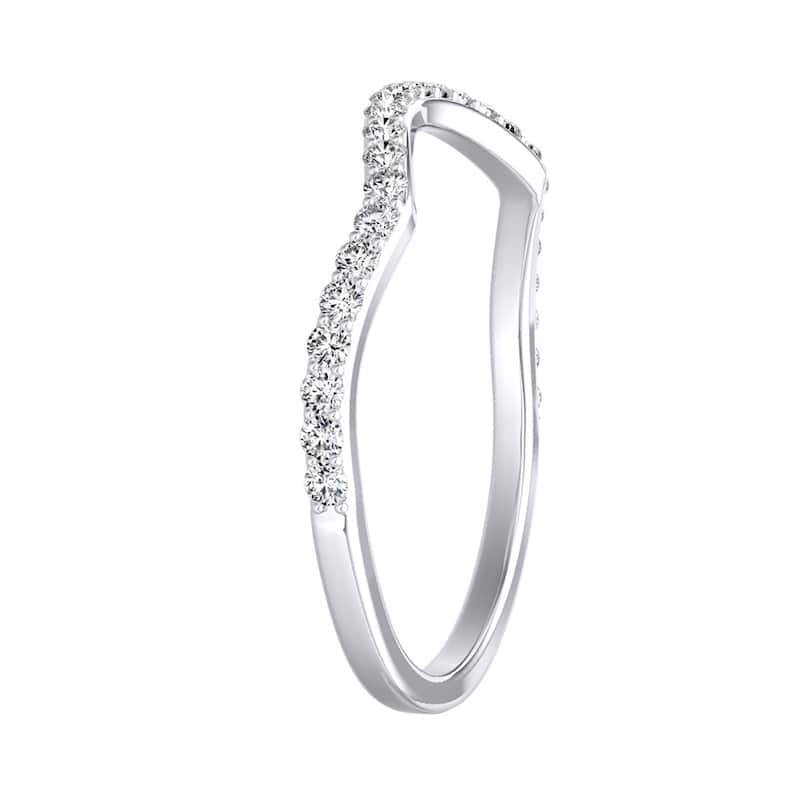 Auriya 1/5ctw Contoured Diamond Wedding Band Platinum
