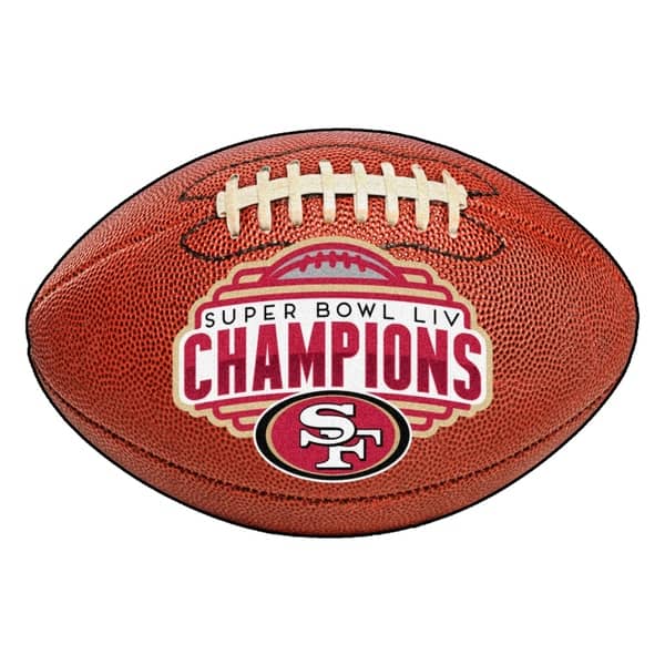 San Francisco 49ers Super Bowl LIV Champions Football Mat - 2' x 3' Oval -  Bed Bath & Beyond - 26482937
