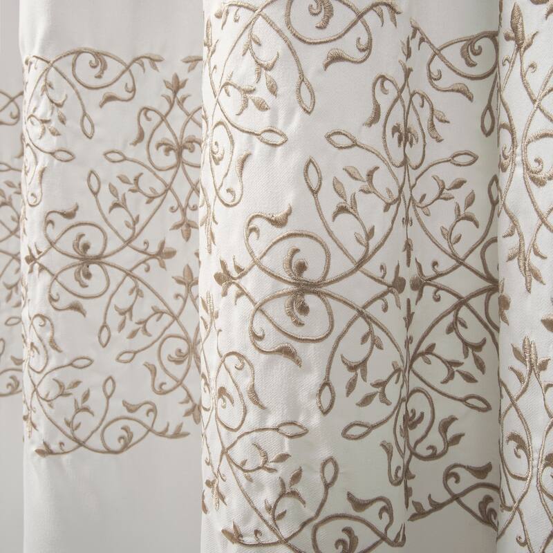 Porch & Den Kinsale Scroll Medallion Shower Curtain