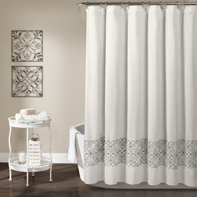 Porch & Den Kinsale Scroll Medallion Shower Curtain