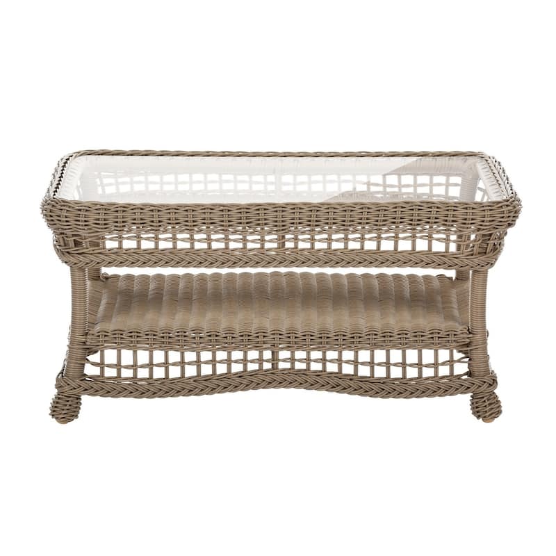Outdoor Garden Patio 4 PC Cappuccino Furniture Conversation Set