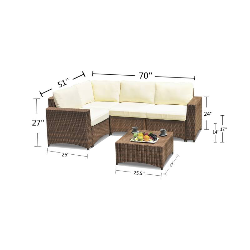 Modular Sectional conversation set