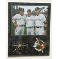 Yankees Big 3 Quartz Clock Plaque
