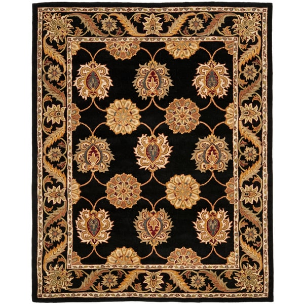 Safavieh Handmade Heritage Timeless Traditional Black Wool Rug - 7'6 x 9'6