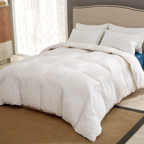 All Season White Goose Down Fiber Gusseted Comforter - Bed Bath 