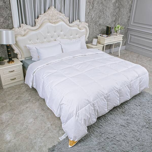 Shop Puredown Lightweight White Goose Down Fiber Comforter Free