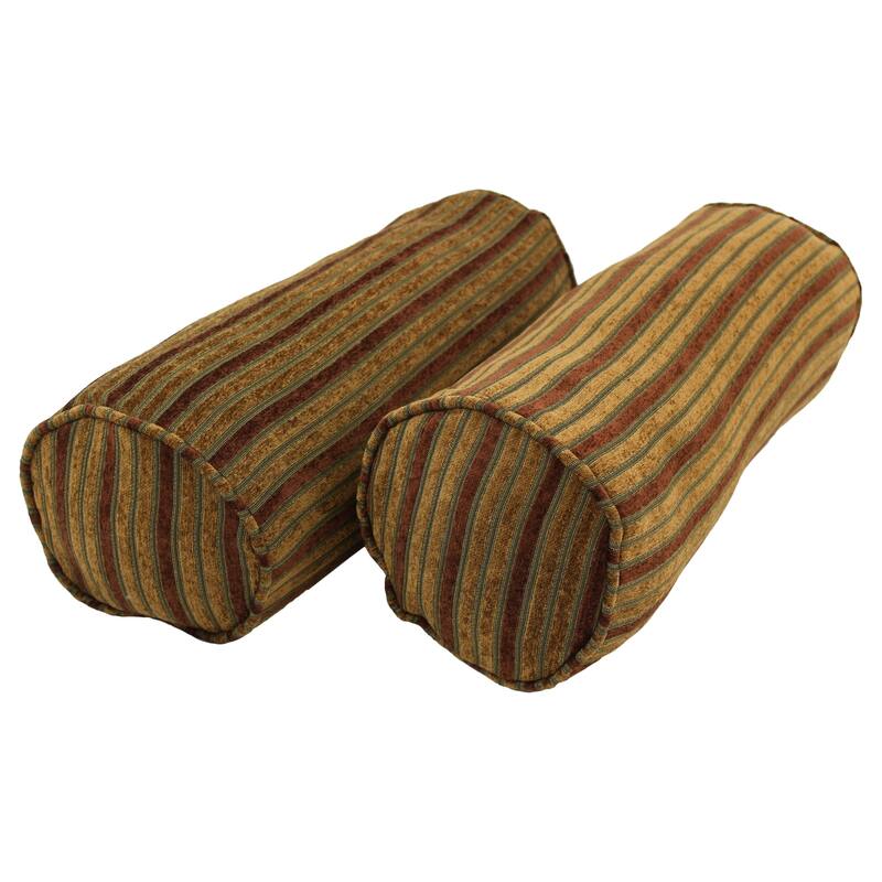 Blazing Needles Montego 20-inch Chenille Bolster Pillow (Set of 2)