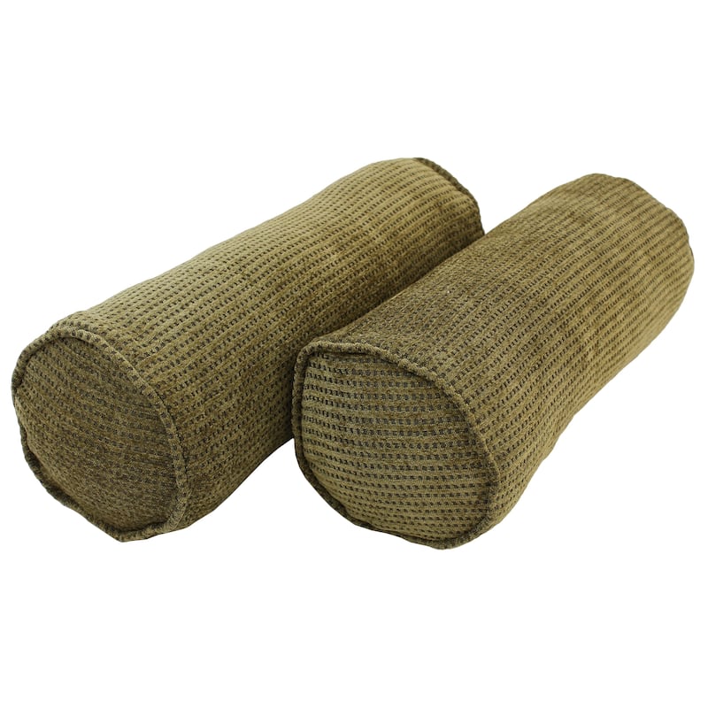 Blazing Needles Montego 20-inch Chenille Bolster Pillow (Set of 2)