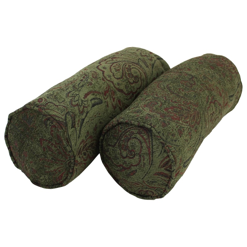Blazing Needles Montego 20-inch Chenille Bolster Pillow (Set of 2)