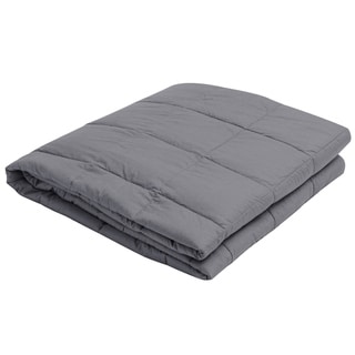 Overstock Puredown Weighted Blanket 41x60 7 lb Dark Grey