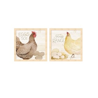 Kathleen Parr McKenna 'Life on the Farm Chicken B' Framed Art (Set of 2 ...