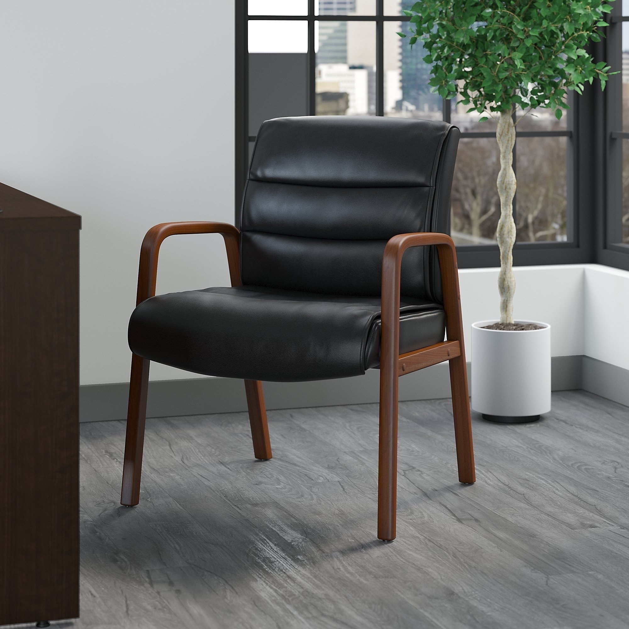 Shop Bush Business Furniture Soft Sense Leather Guest Chair With