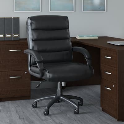 Bush Business Soft Sense Mid Back Leather Executive Office Chair