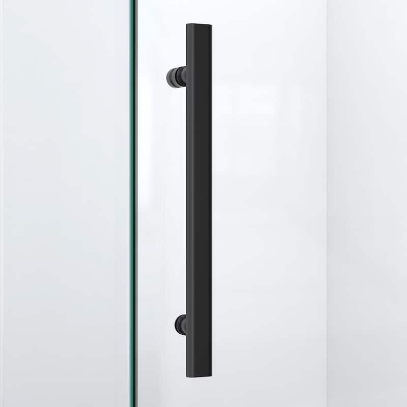 DreamLine Quatra Plus 32 in. D x 46 in. W x 72 in. H Frameless Hinged Shower Enclosure - 32.18" x 46.38" - 32.18" x 46.38"